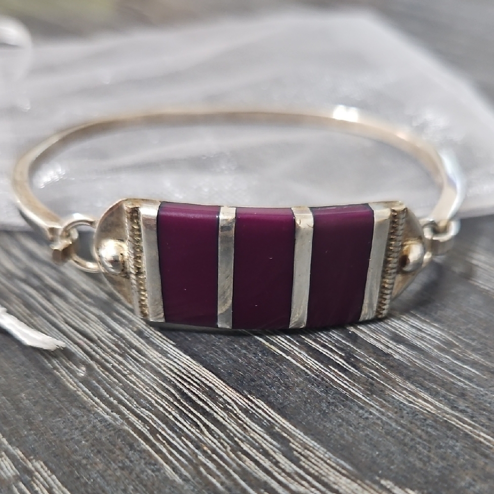 Mexico Sterling Red Coral Bracelet